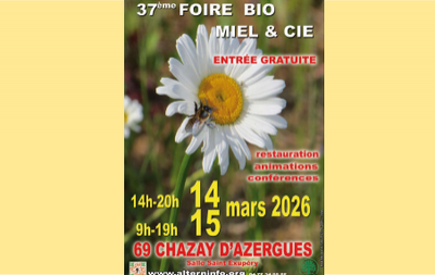 Foire bio à Chazay d'Azergues les 14 et 15 mars